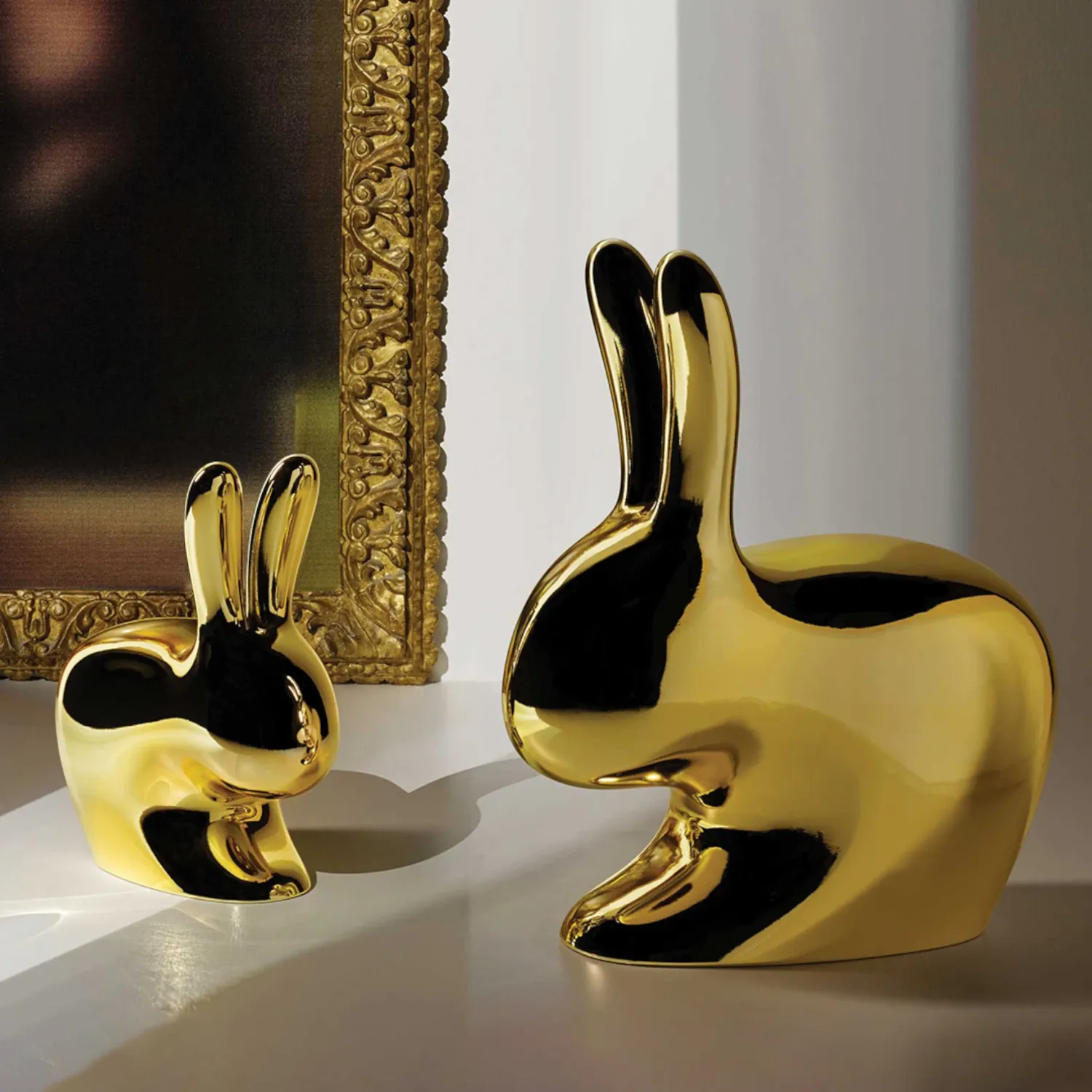 Qeeboo - Rabbit Stuhl Metal Finish gold