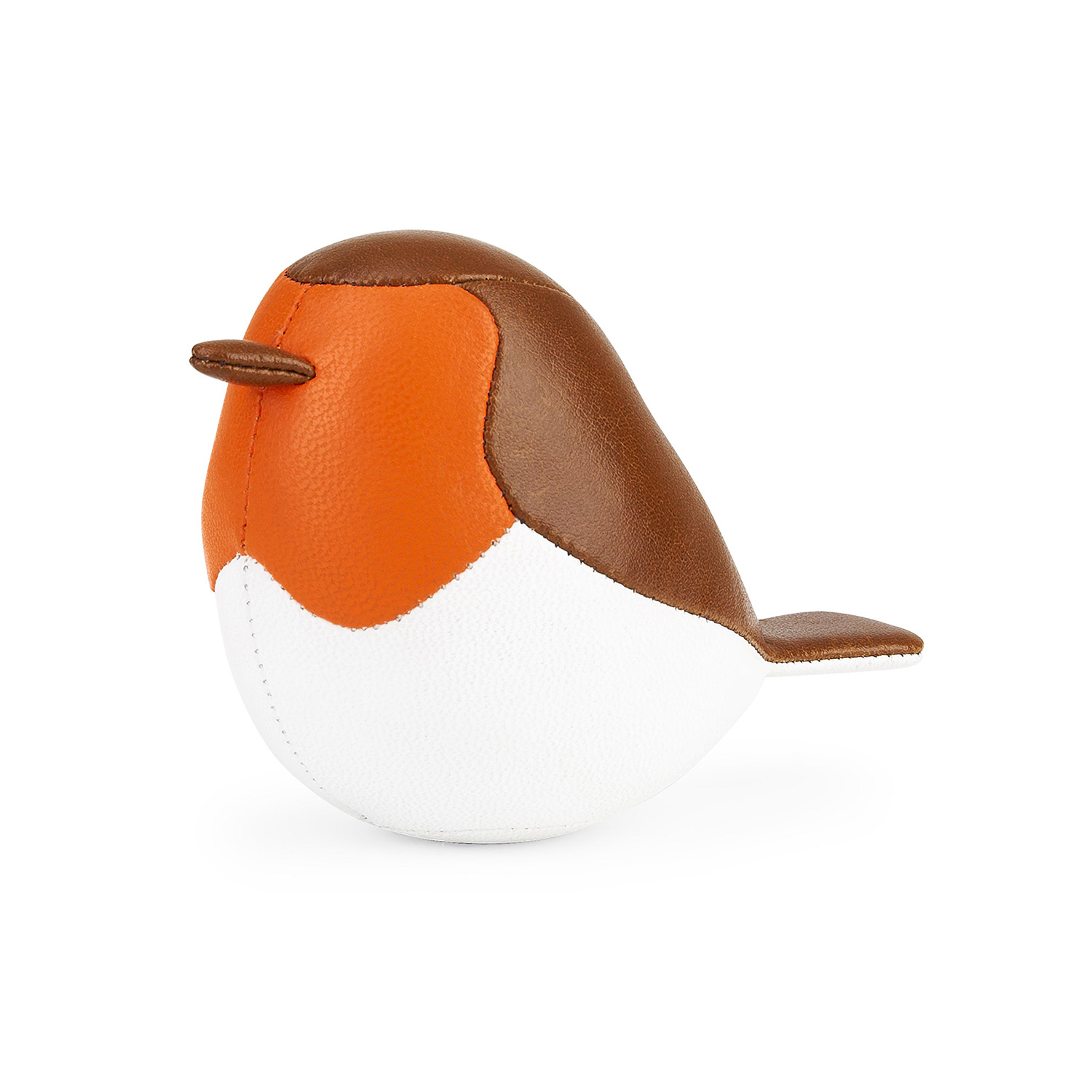 zueny mini briefbeschwerer vogel robin braun leder 83158