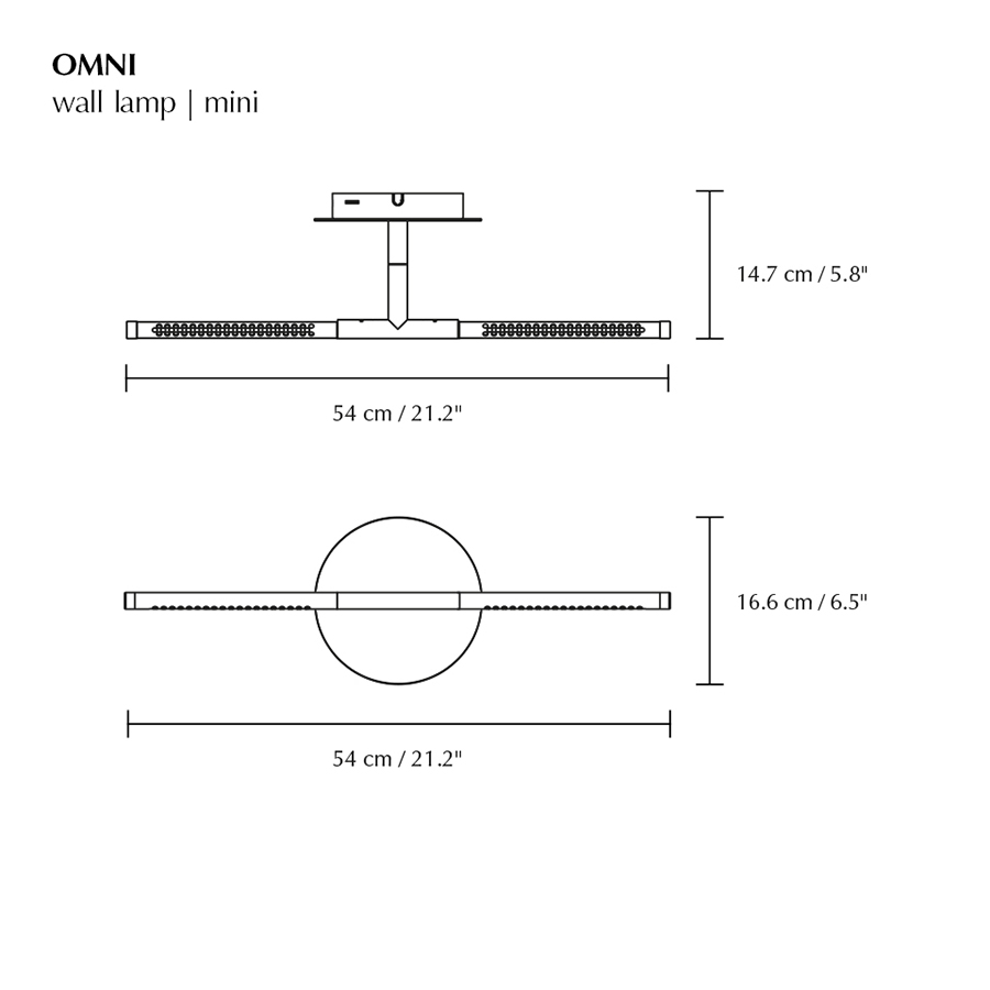 UMAGE - Omni Wandleuchte LED mini messing