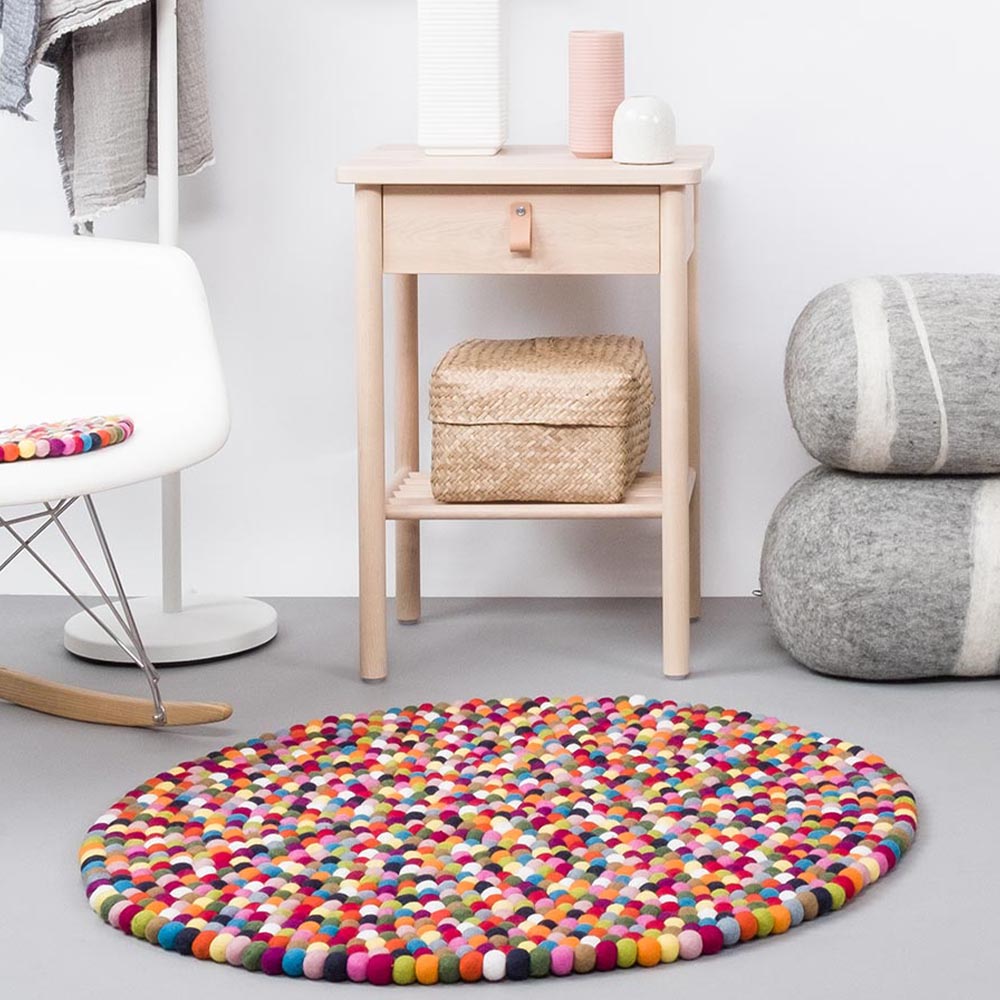 lotte myfelt bunt filzkugelteppich 52054