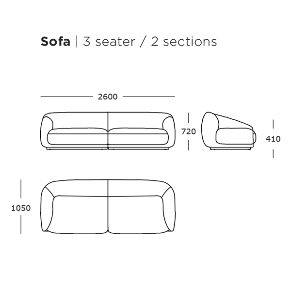 wendelbo montholon 3 seater abmessungen 94499