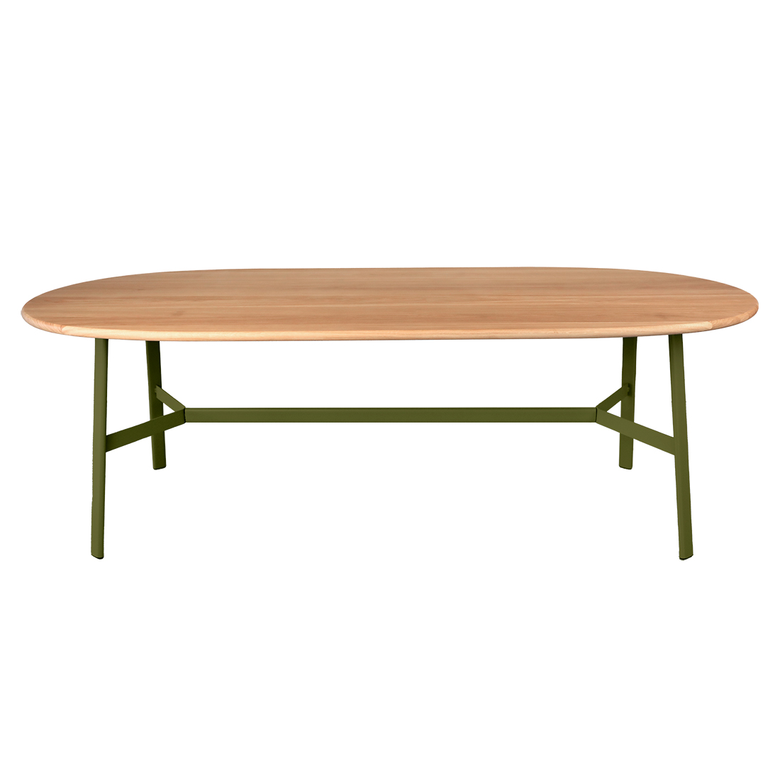 Fermob - So'O Ovaler Tisch Eiche 220x95 cm pesto
