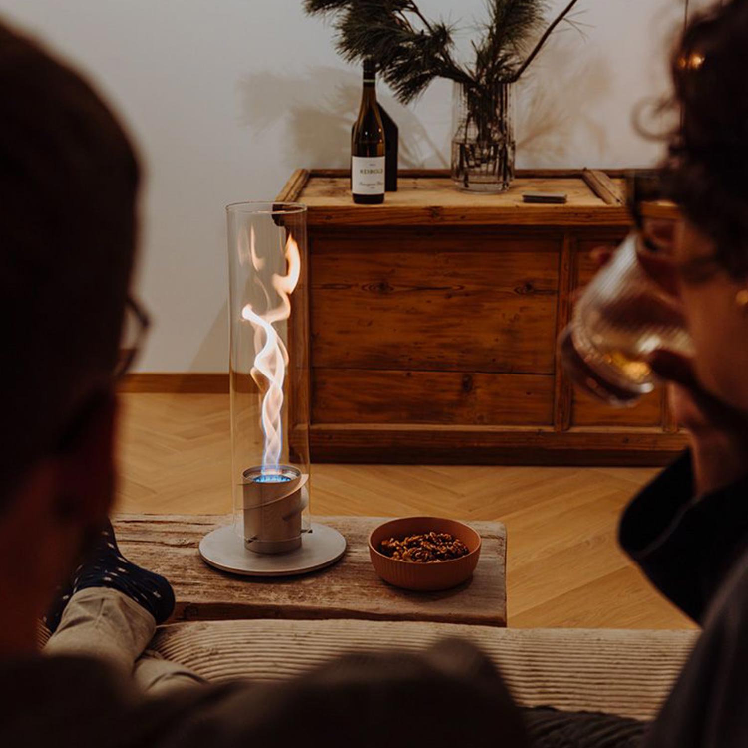 Höfats - SPIN 1200 Tischfeuer silber