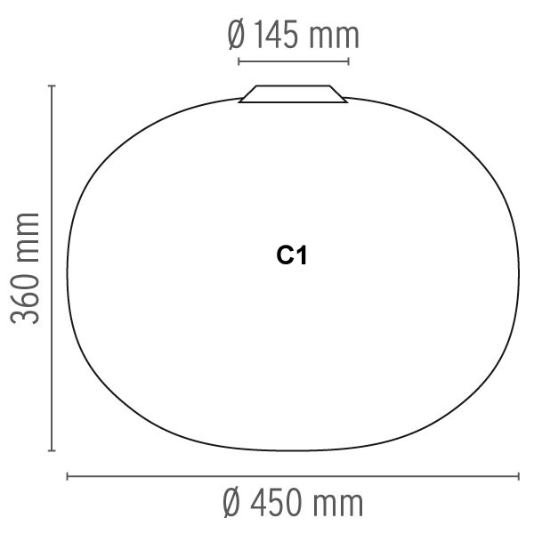 Flos glo ball c2 Abmessungen 18337