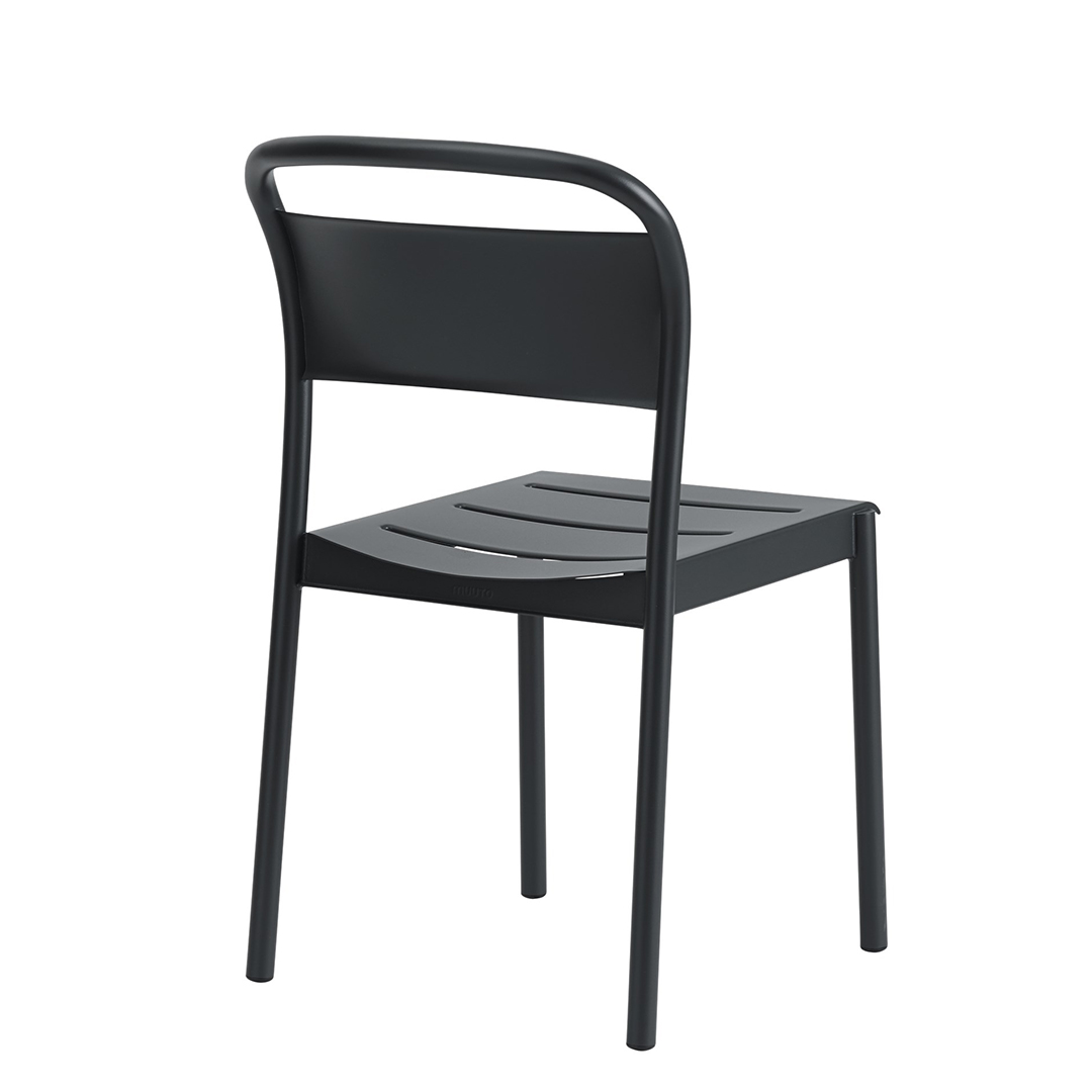 muuto linear side chair black outdoor stuhl 65385