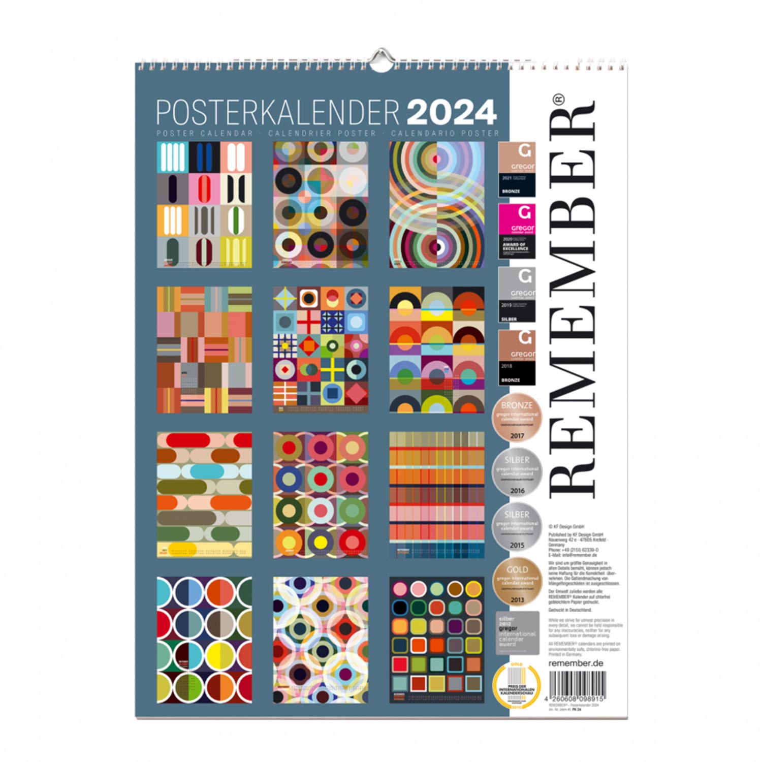 remember posterkalender 2024 poster rueckseite 97885