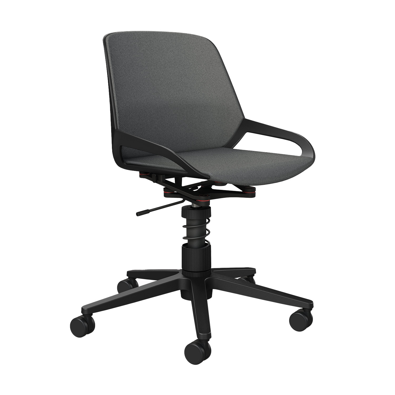 aeris numo task mit federbein mit rueckenpolster schwarz grau melliert 92892