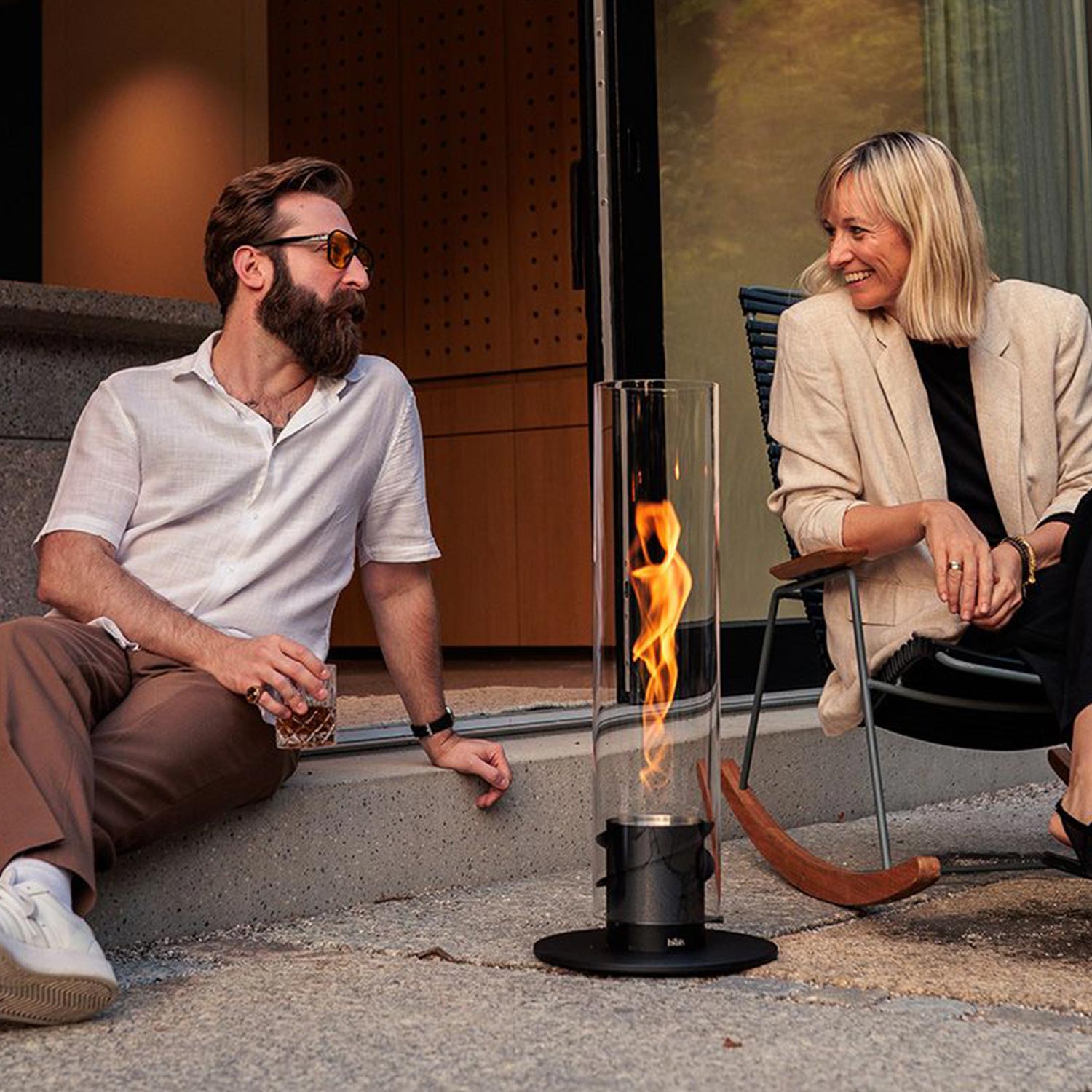 Höfats - SPIN 1200 Tischfeuer silber