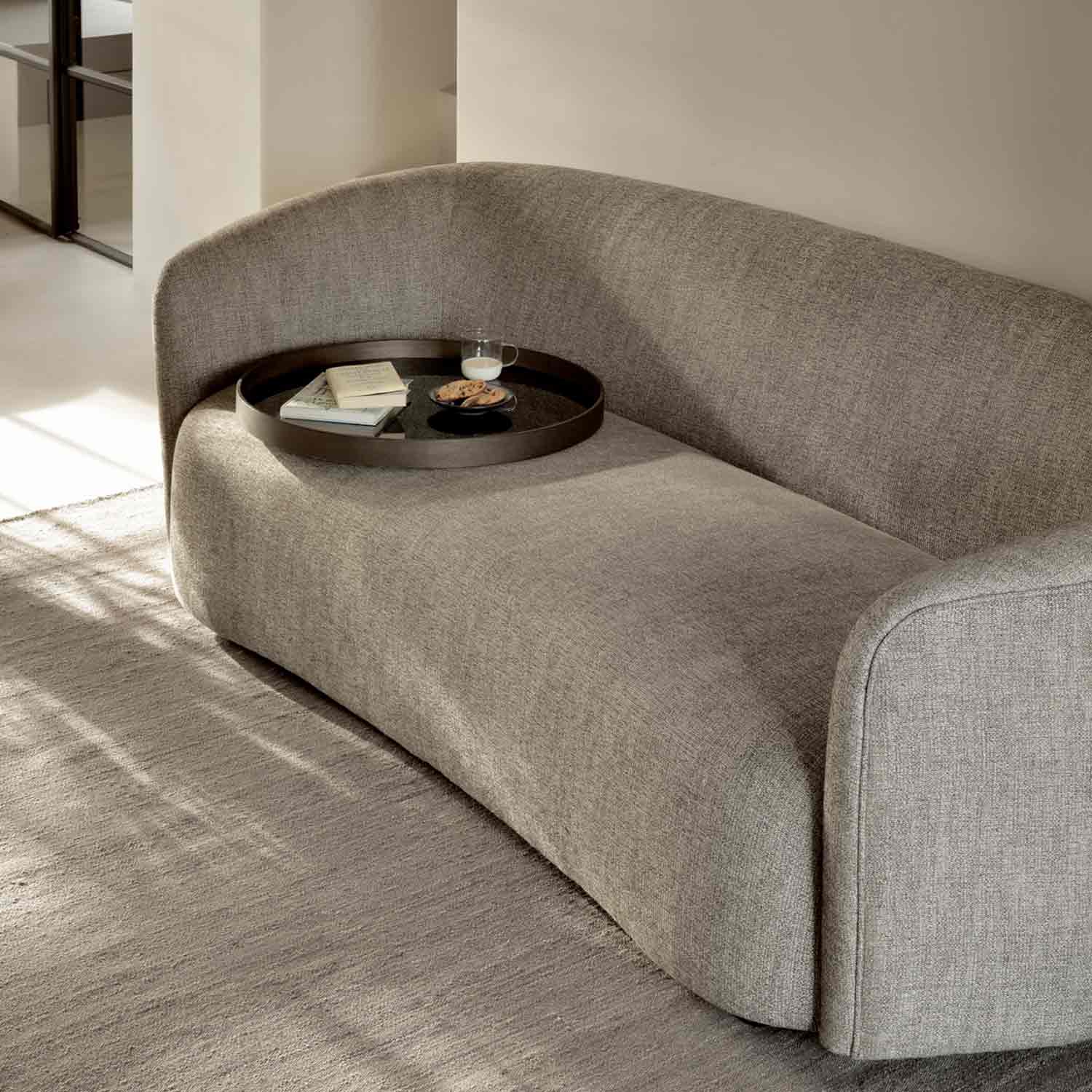 ash ethnicraft 3 sitzer sofa ellipse ambiente wohnzimmer warmes licht 88174
