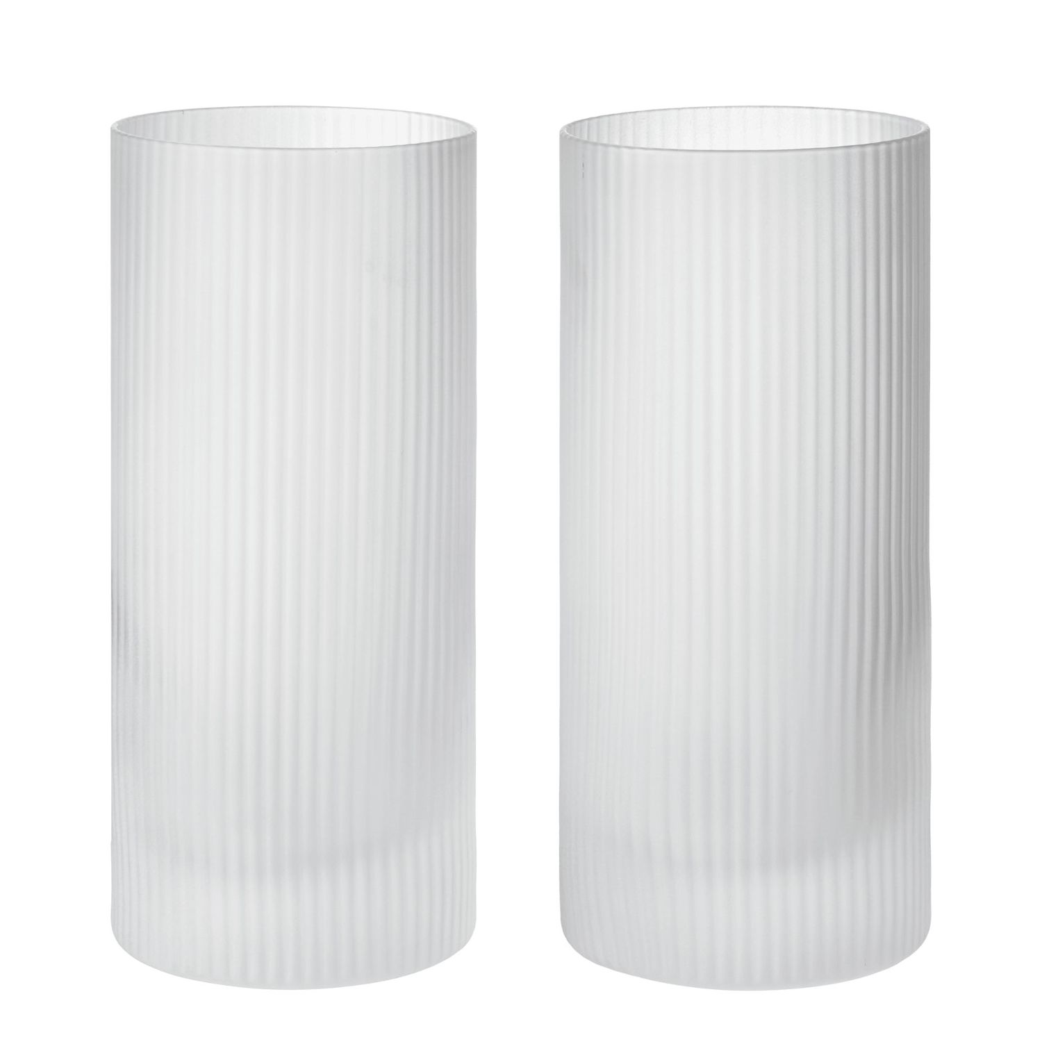 Ferm Living - Ripple Highball Gläser 2er Set frosted
