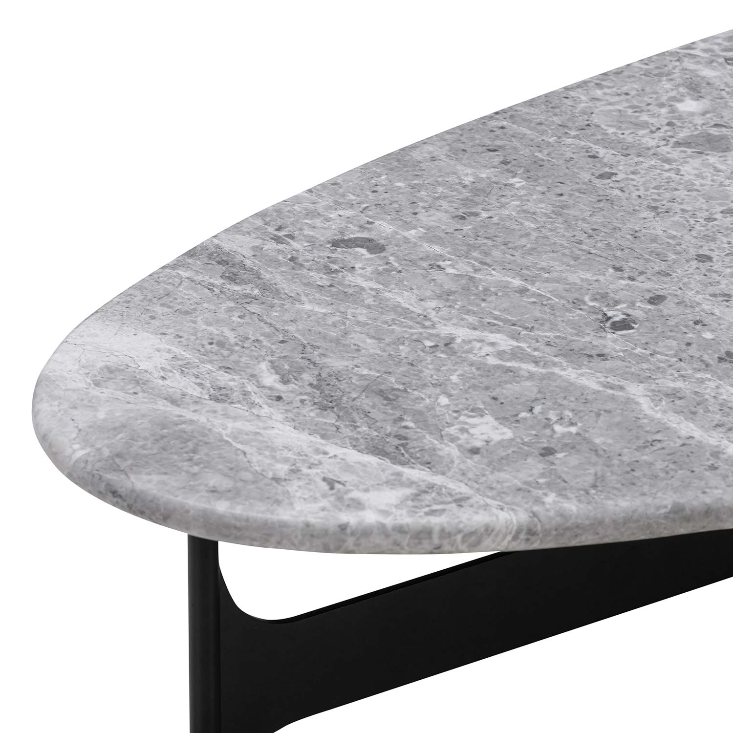 wendelbo floema oval table black marble grey detail 94107