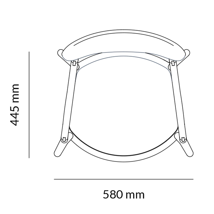 Ro Collection - Salon Stuhl schwarz Lack / P. schwarz stand.
