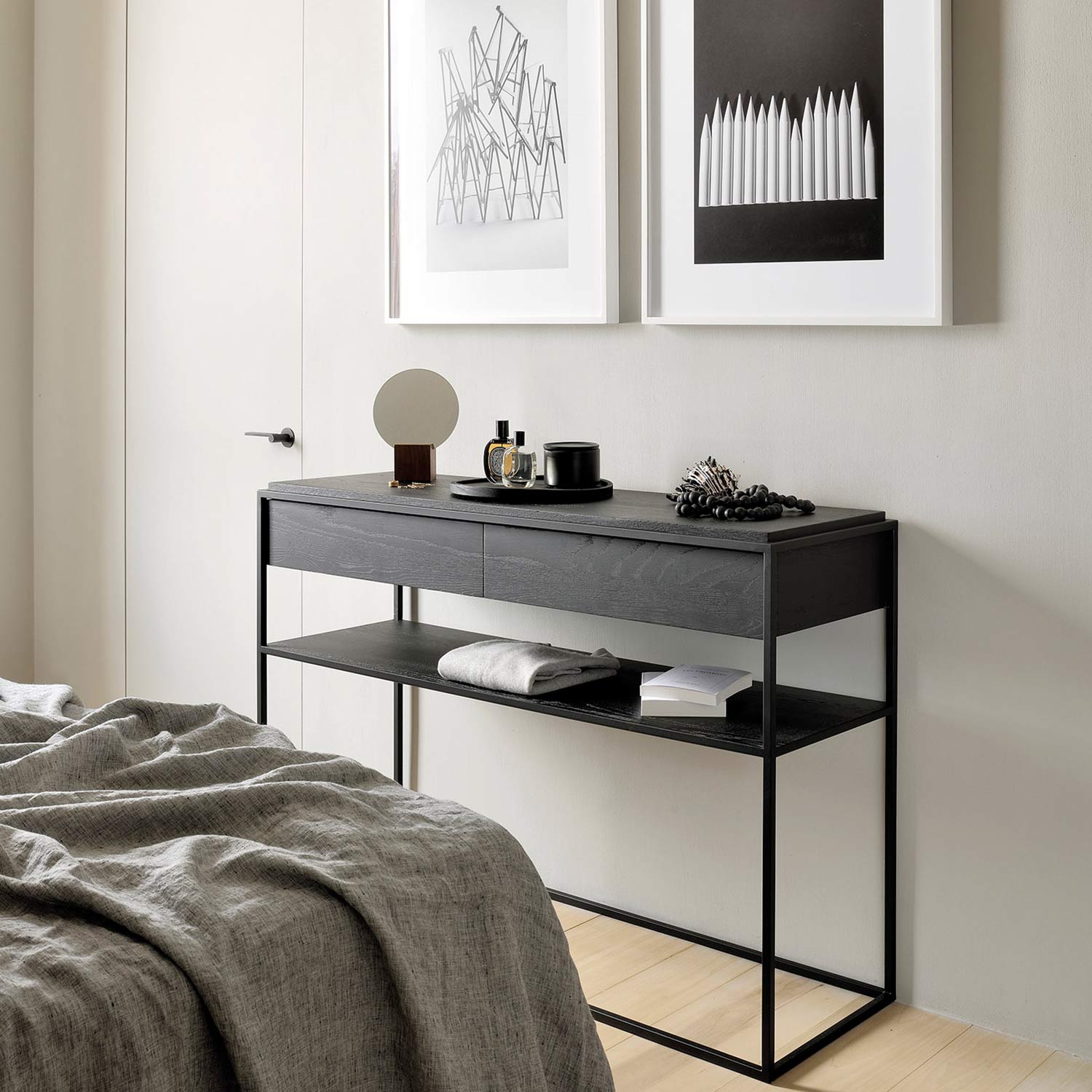 ethnicraft monolit konsole ambiente flur schwarz 83961