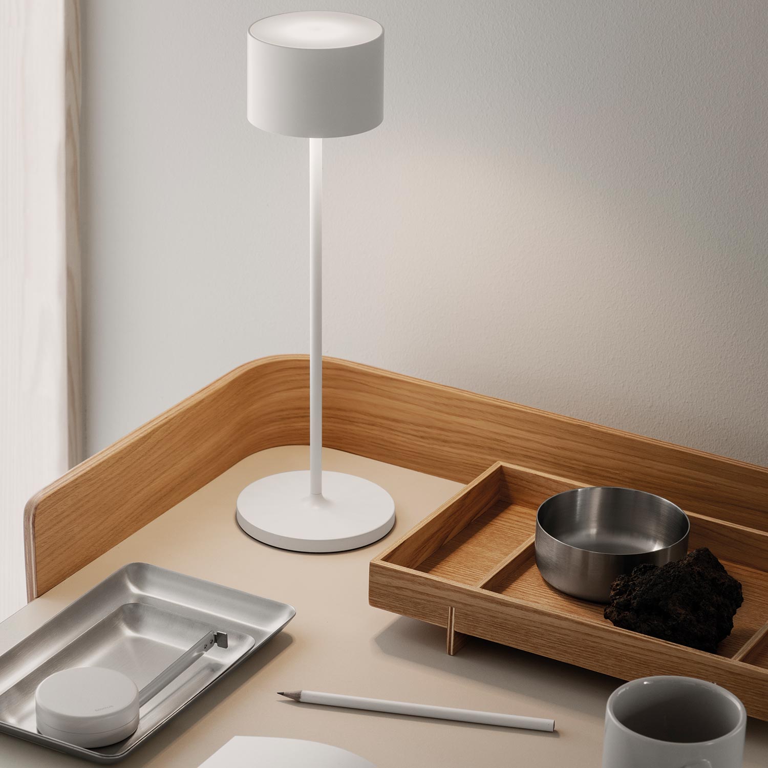 farol led ferm living tischleuchte weiss 82164