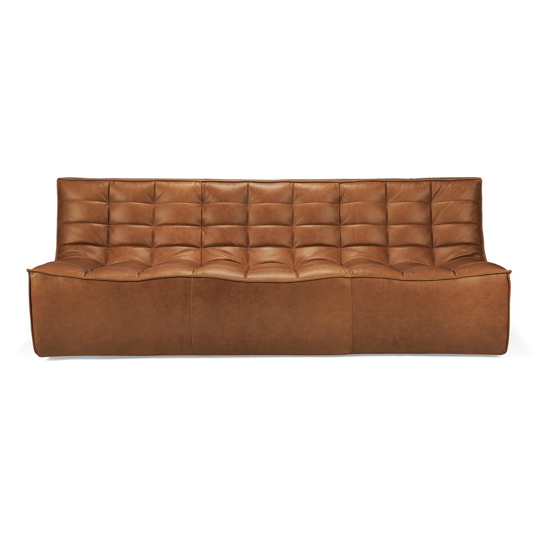 ethnicraft n701 sofa leder dreisitzer 84044