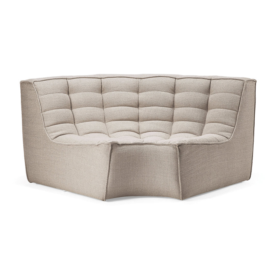 ethnucraft sofa beige eckelement rund 84001