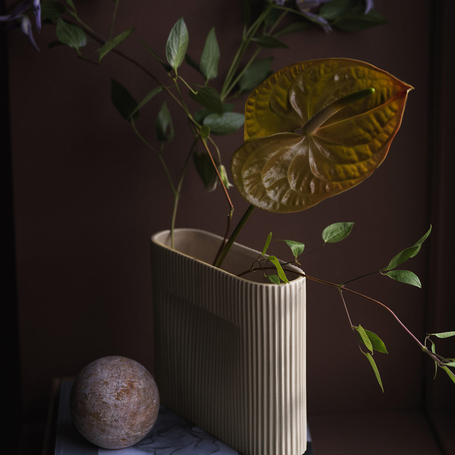 muuto ridge vase weiss blumenvase 70871