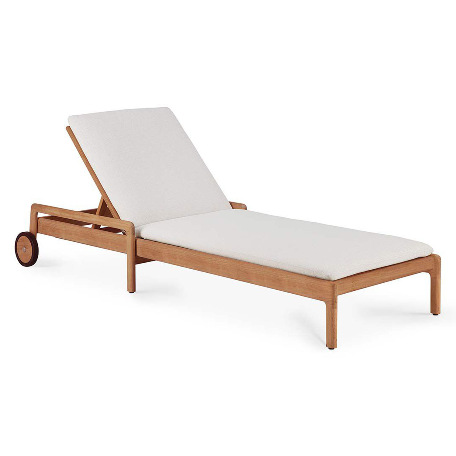 Ethnicraft Jack Sonnenliege plus Posterung Bundle Teak offwhite 103303