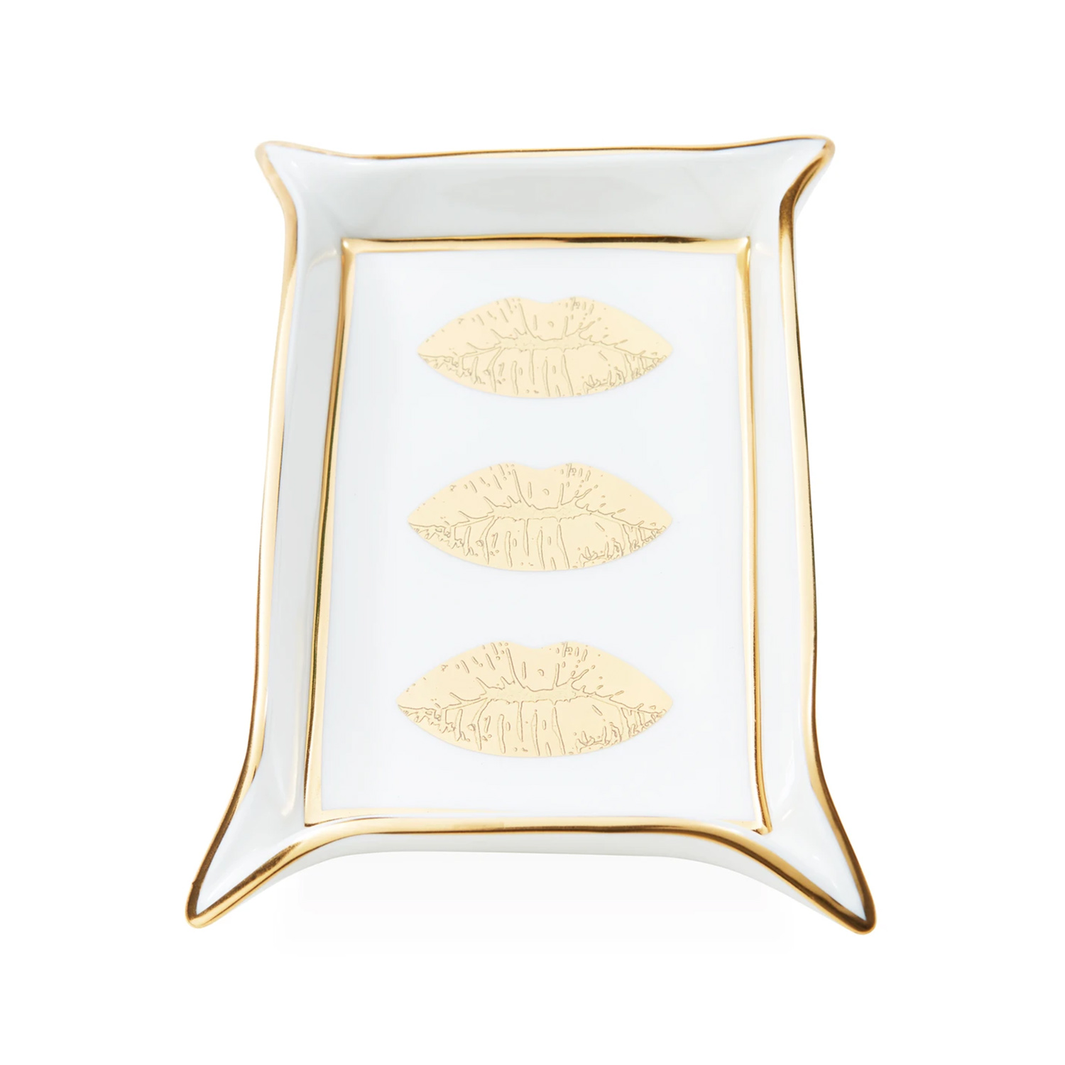 jonathan adler lips ablageschale gold porzellan 76031