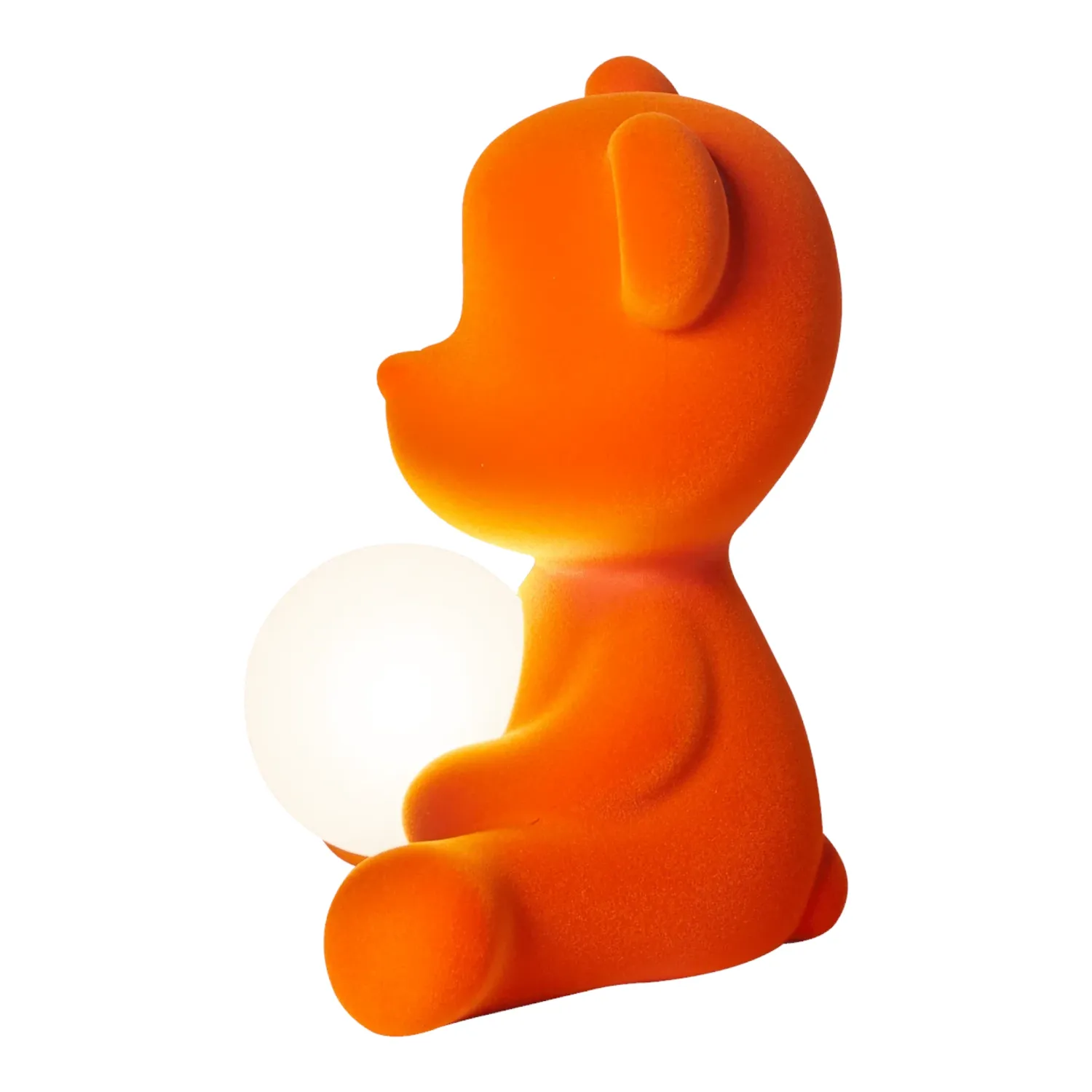 Qeeboo - Teddy Girl Leuchte Velvet Finish orange