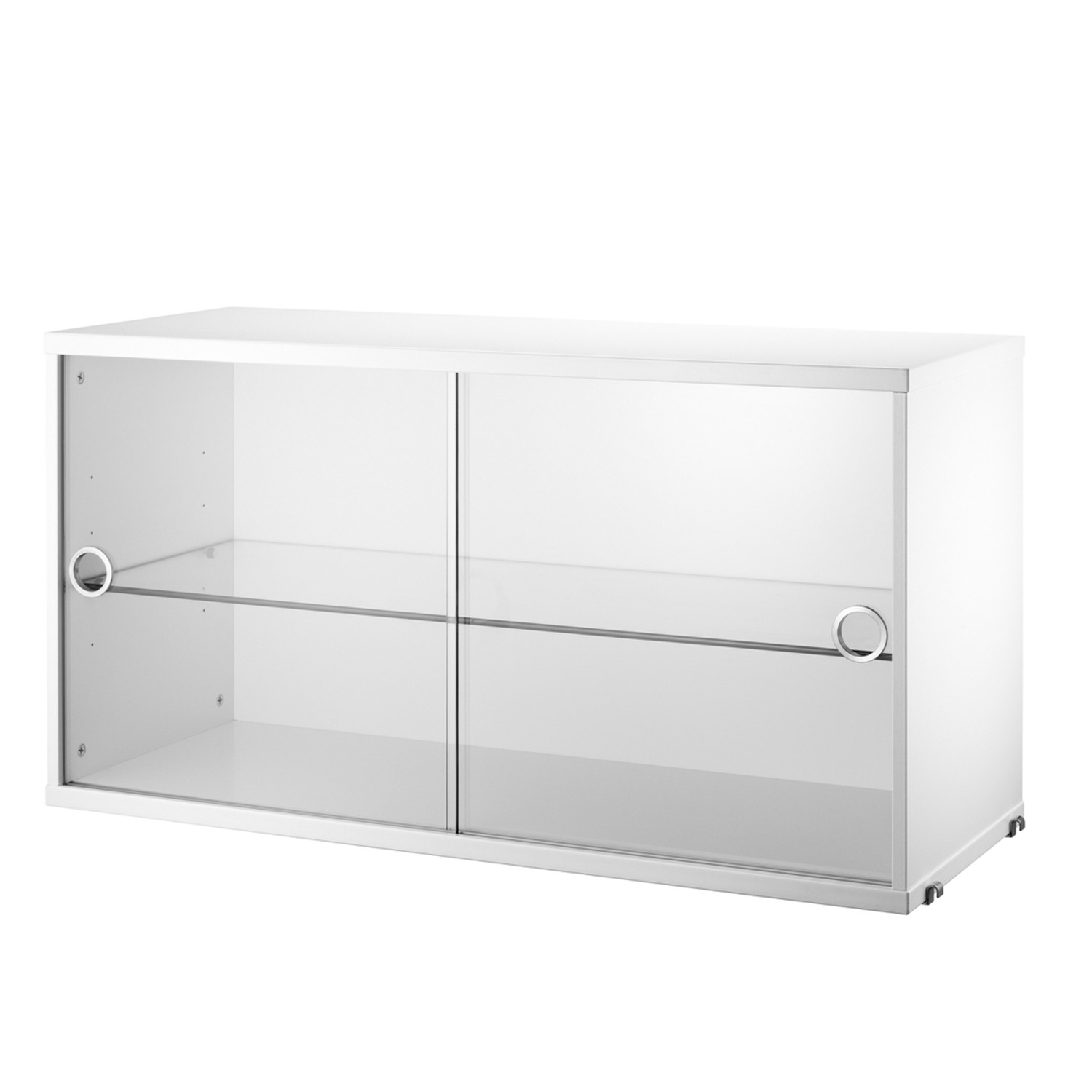 product display cabinet sliding doors glass white 78x30 landscape large