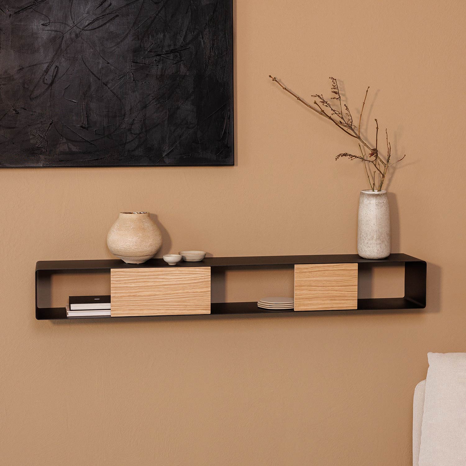 metallbude sion haengekonsole schwarz wohnzimmer 96962