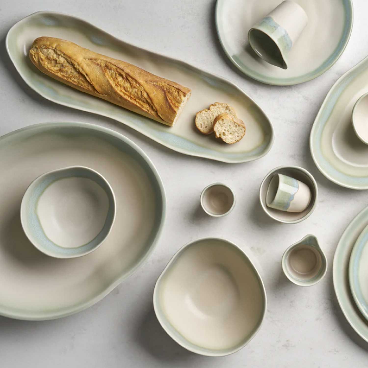 Töchter & Söhne - Leni Platte oval grün 36 x 19 cm