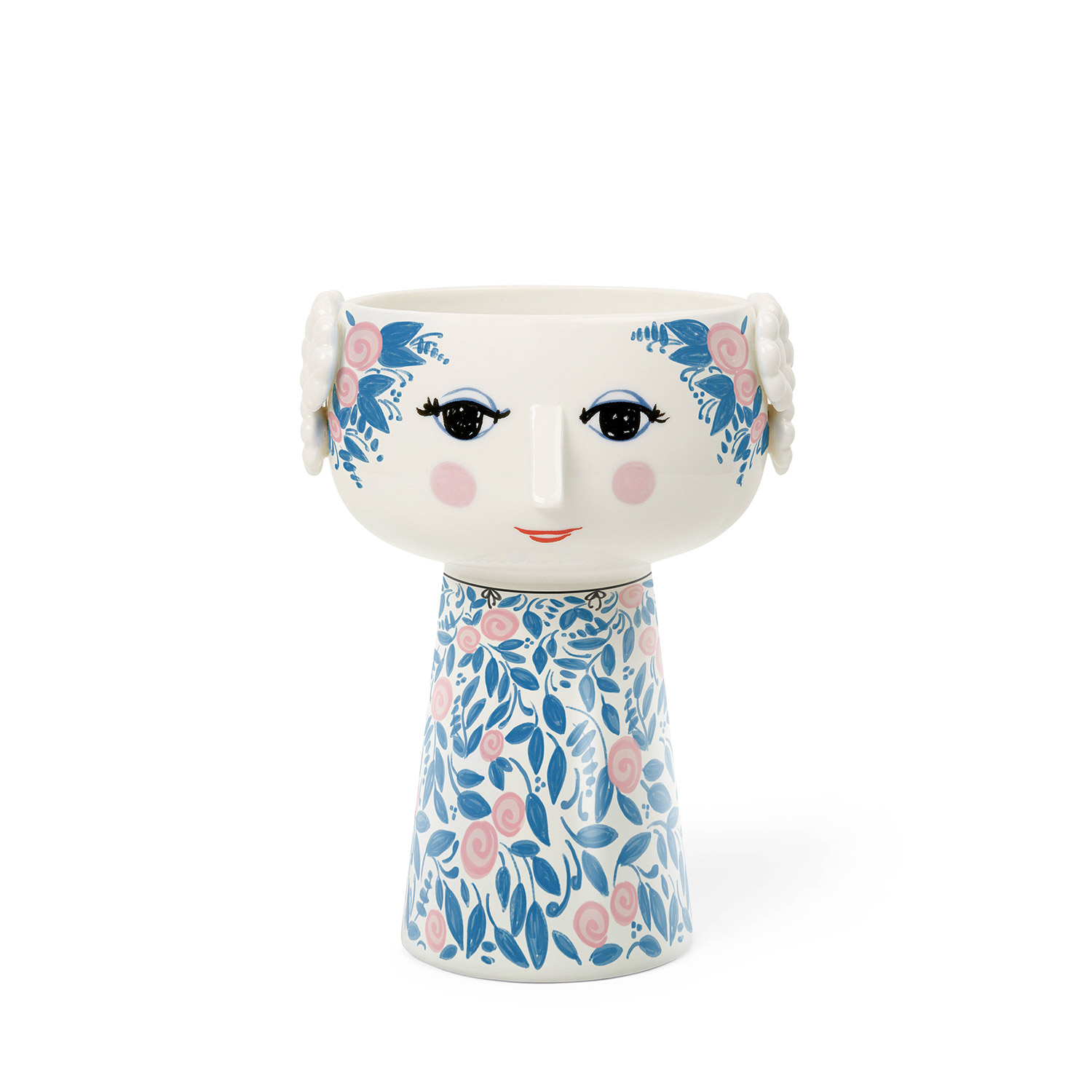 Björn Wiinblad - Eva Blumenvase H18,5 cm blau/rosa