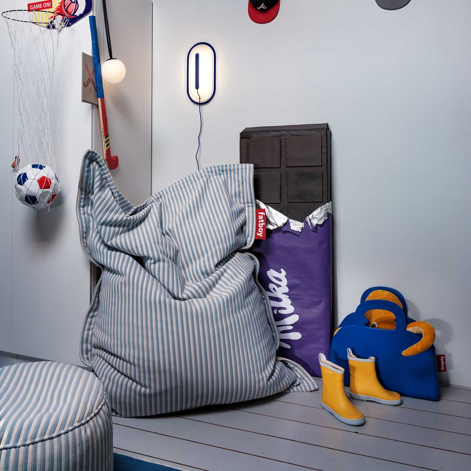 fatboy original slim terry sitzsack blue creme 105748