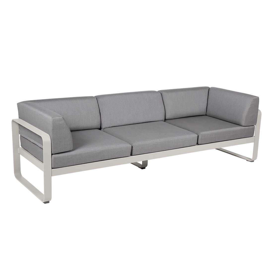 fermob bellevie club sofa 3 lehmgrau flanellgrau 66076