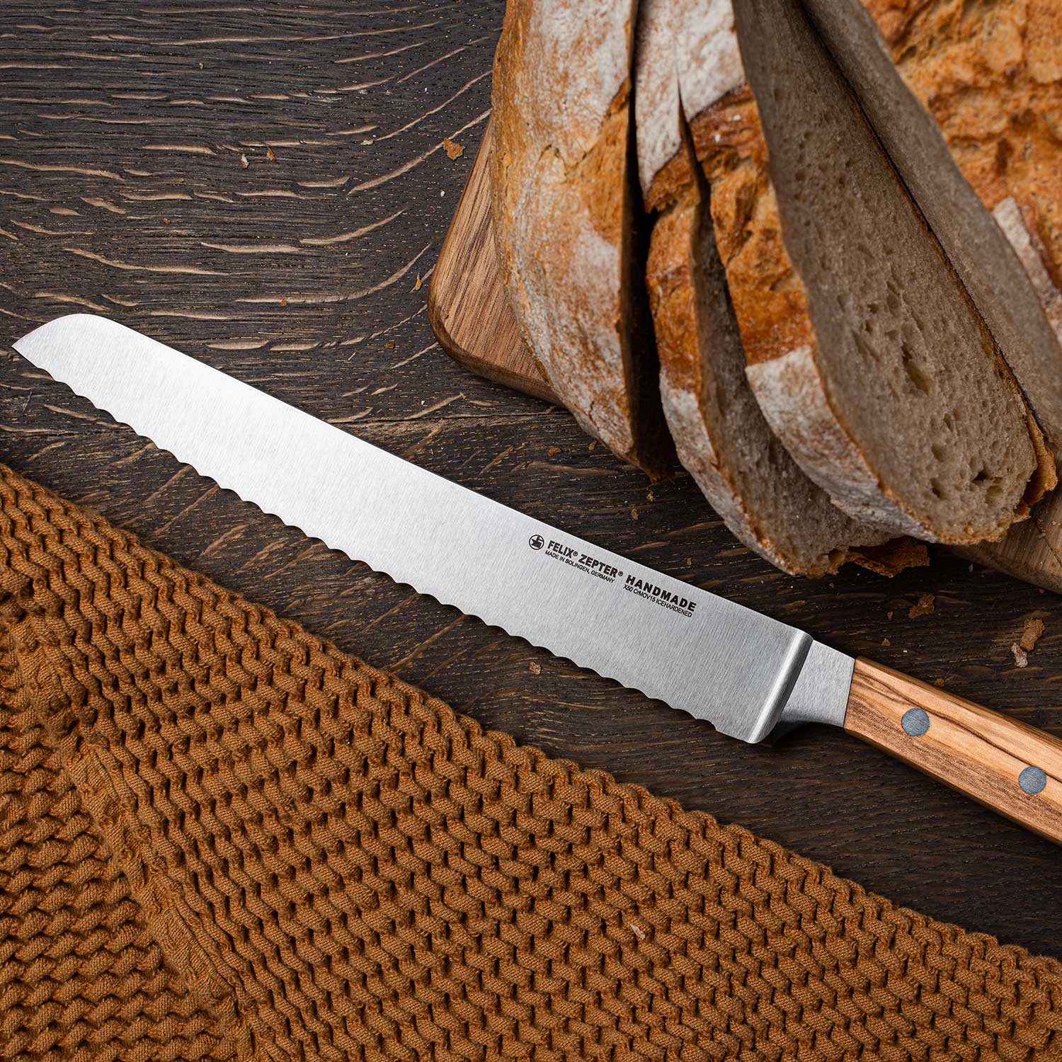 Felix Solingen - First Class Wood Brotmesser 22 cm