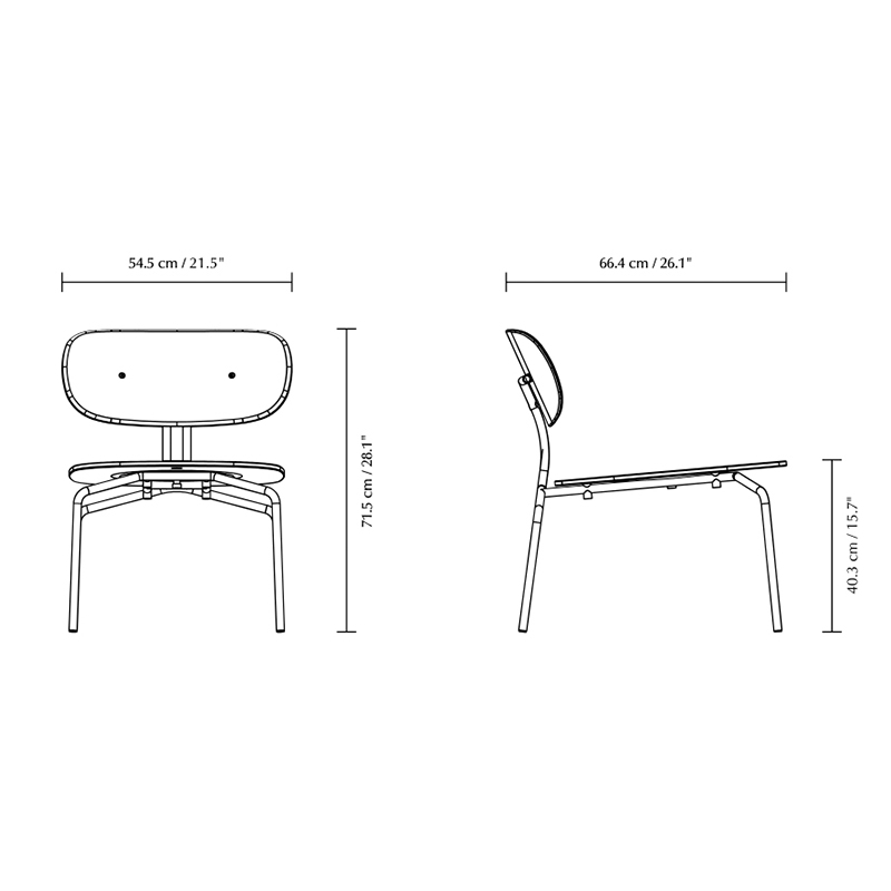 umage curios lounge chair abmessungen 106355