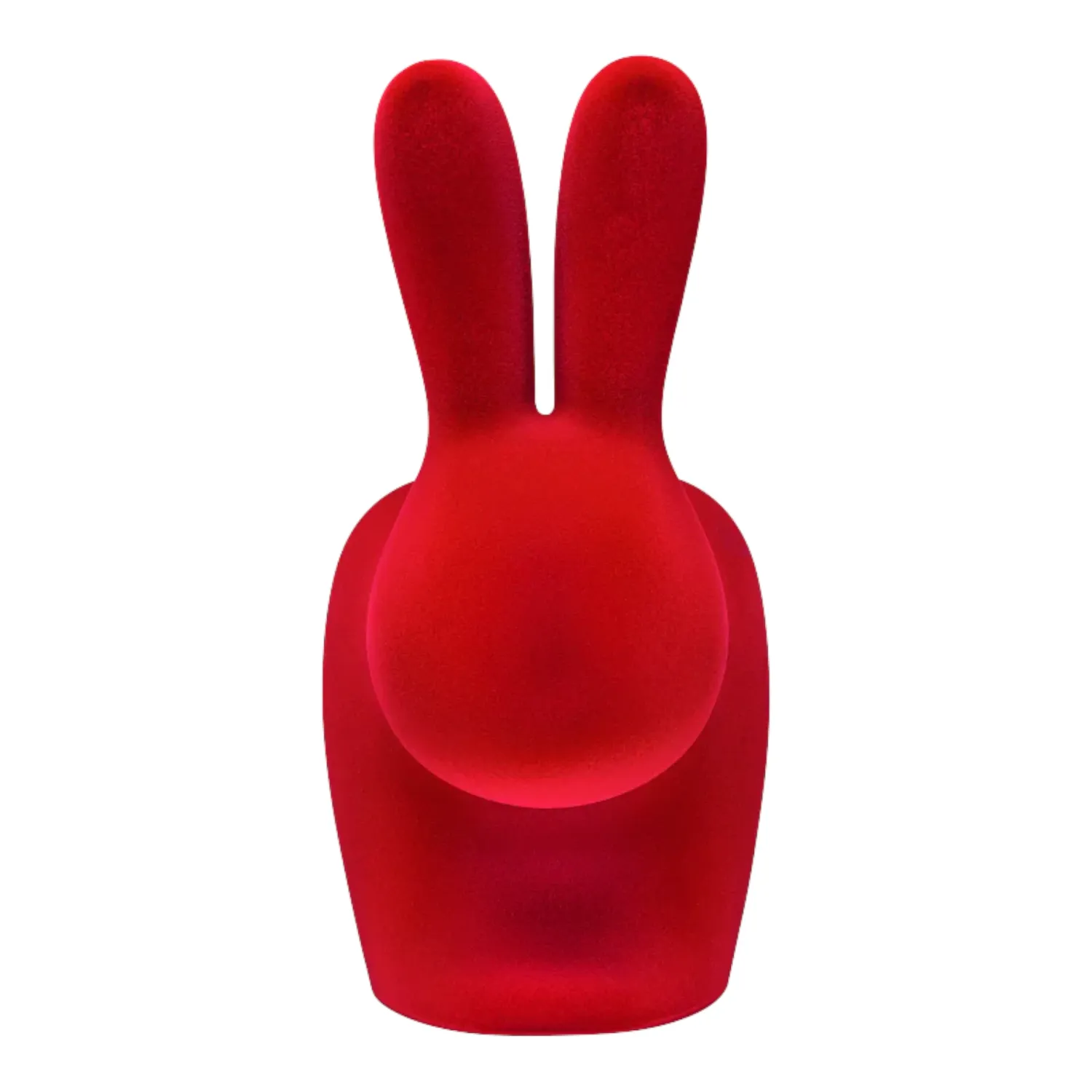 Qeeboo - Rabbit Stuhl Velvet Finish rot