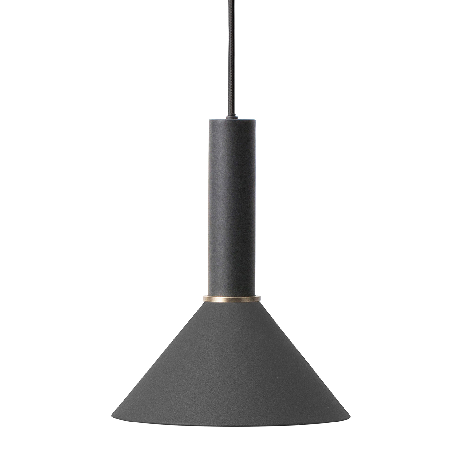 ferm living cone lampenschirm schwarz mit socket high 61757
