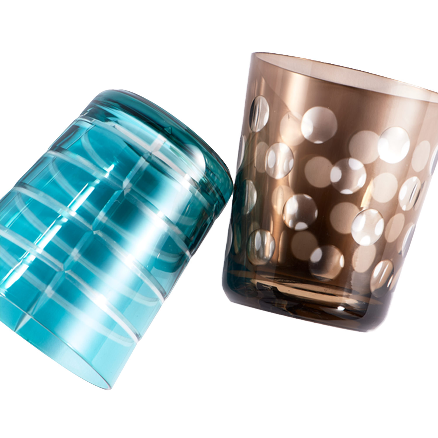 pols potten cuttings wasserglaeser blau braun 95818