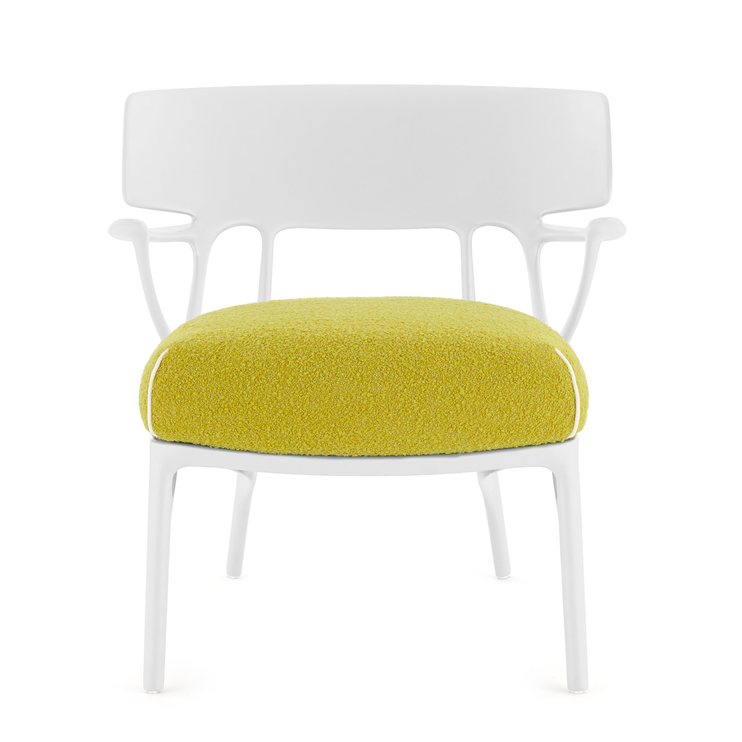 Kartell - A.I. Lounge Bouclé Sessel schwarz-schwarz