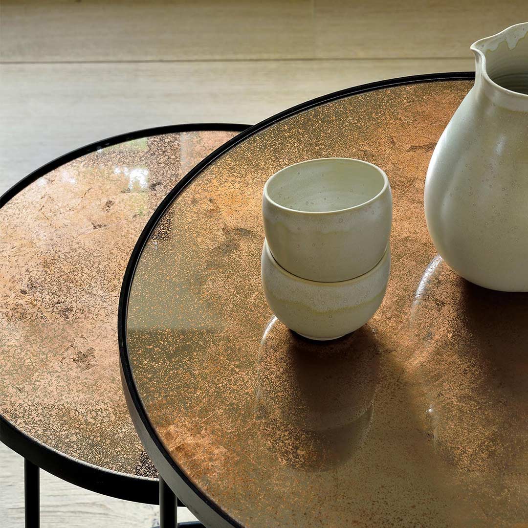 ethnicraft beistelltisch set kupfer 71460