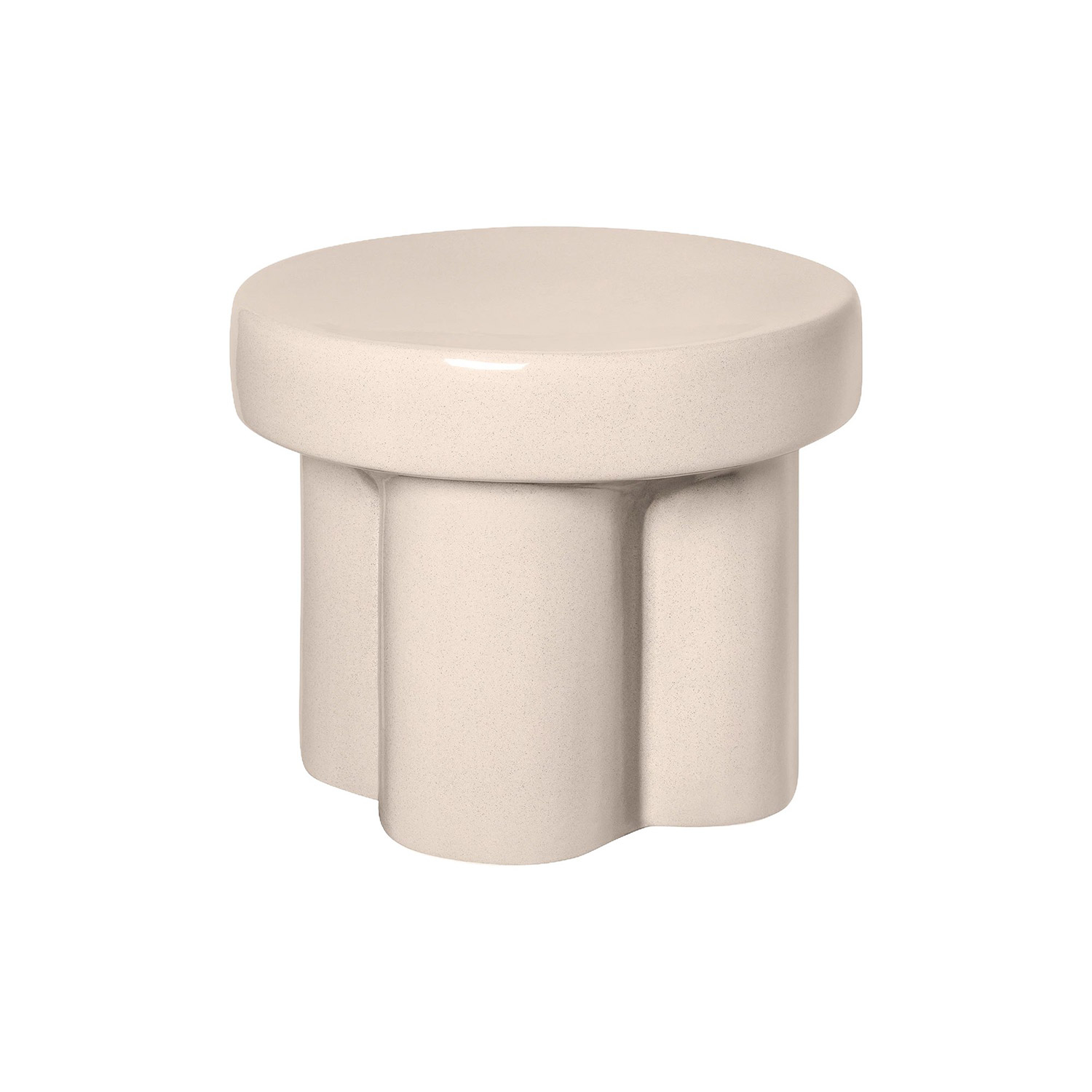 blomus TORU Keramik Hocker Lily White niedrig 67125 104194