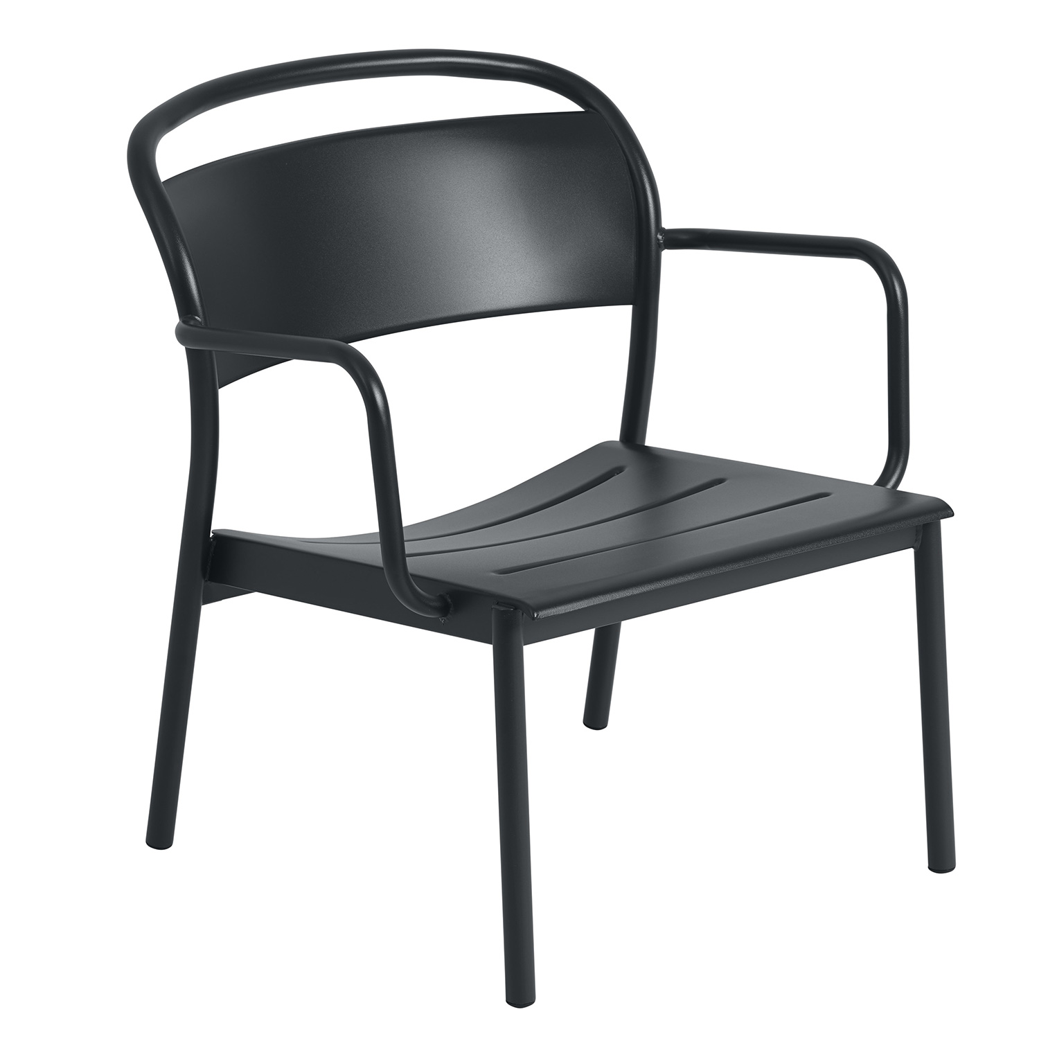 muuto Linear steel lounge armchair black 99217