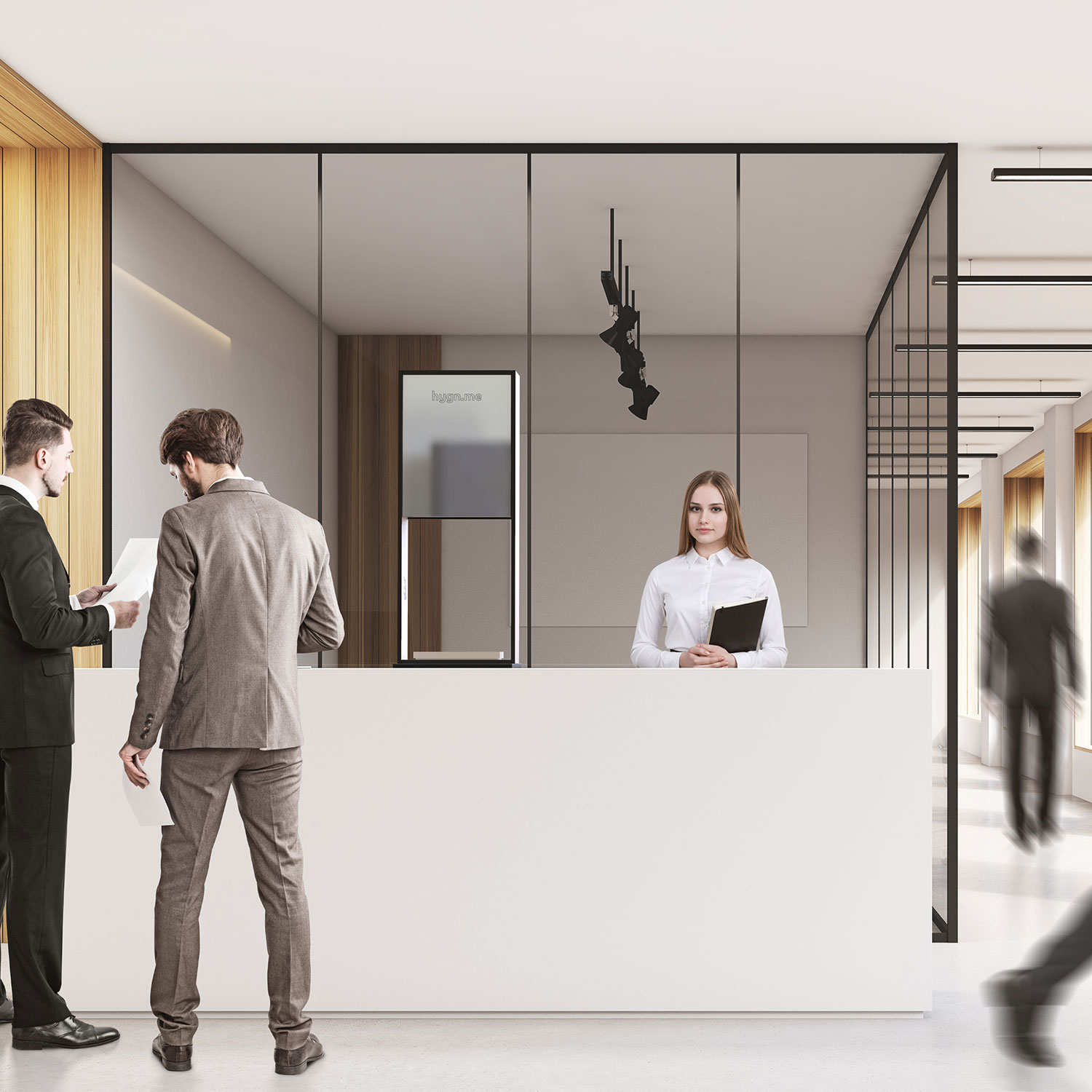 hygn me station 2 tischaufsteller empfang 95598