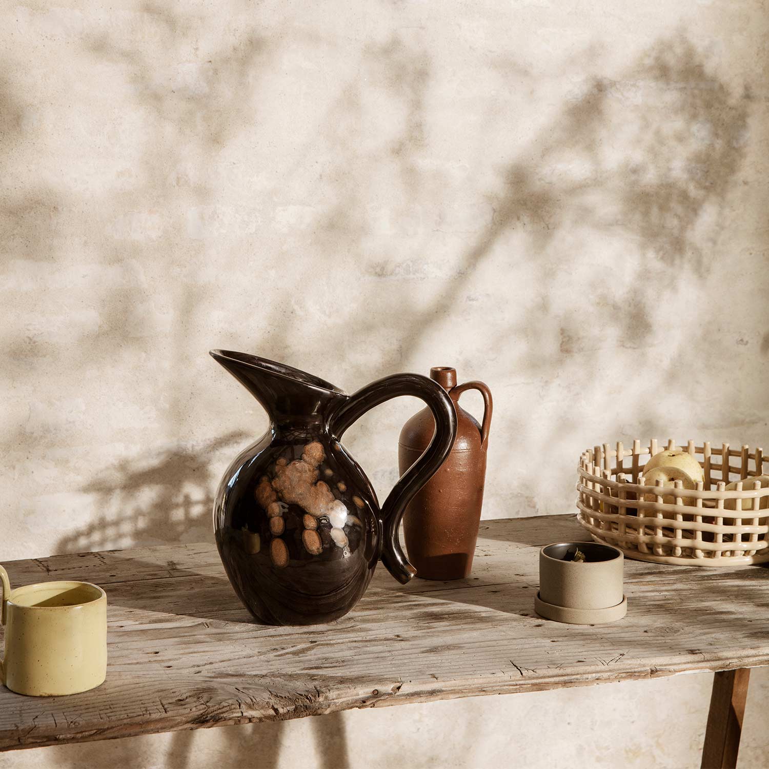 ferm living ceramic centrepiece korb deko 66558