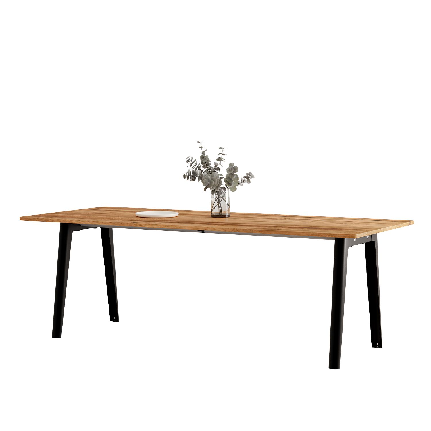Tiptoe - New Modern Esstisch 220x95 cm graphitschwarz/Eiche