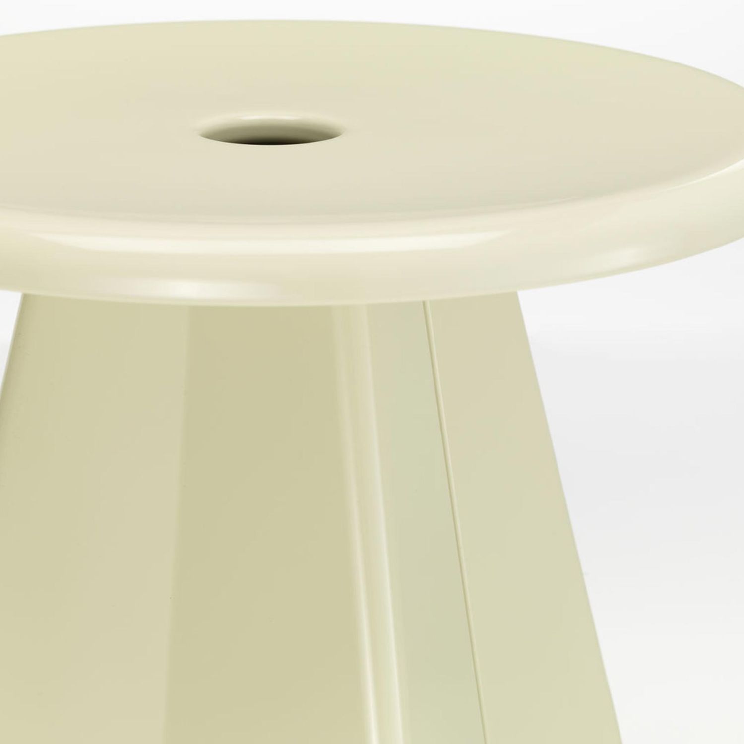 Vitra - Tabouret Métallique Hocker Prouvé Blanc Colombe