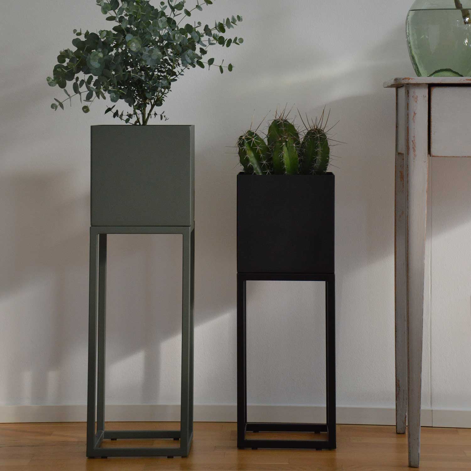 Jan Kurtz - PODZ Pflanzkübel 20x20x65 cm zinkgelb