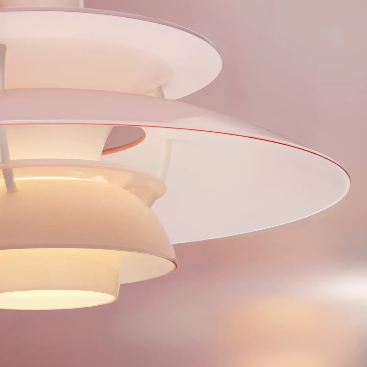Louis Poulsen - PH 5 Ø 320 Opal Pendelleuchte pale rose