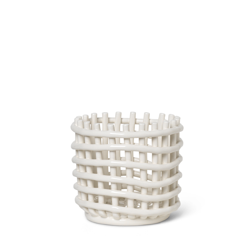 fermliving ceramicbasket offwhite small 54599