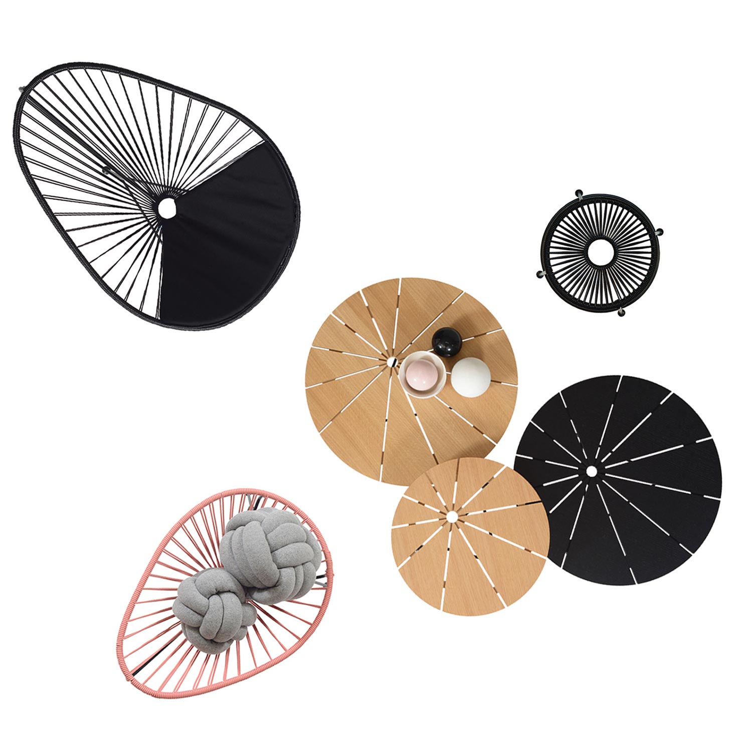 ok design bam bam tisch acapulco sessel metall eiche 69602