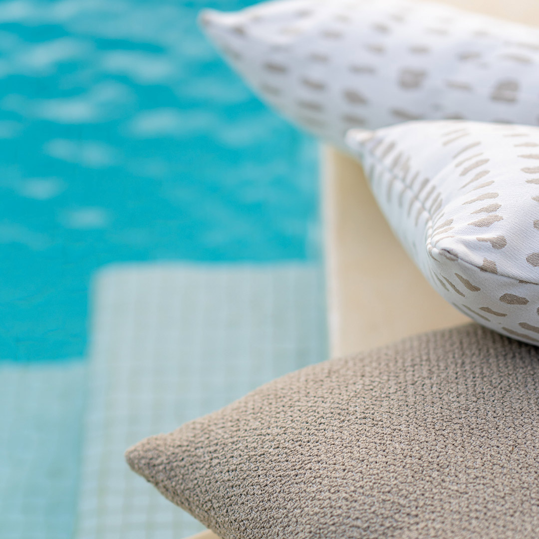 ethnicraft outdoorkissen oat boucle dots 87971