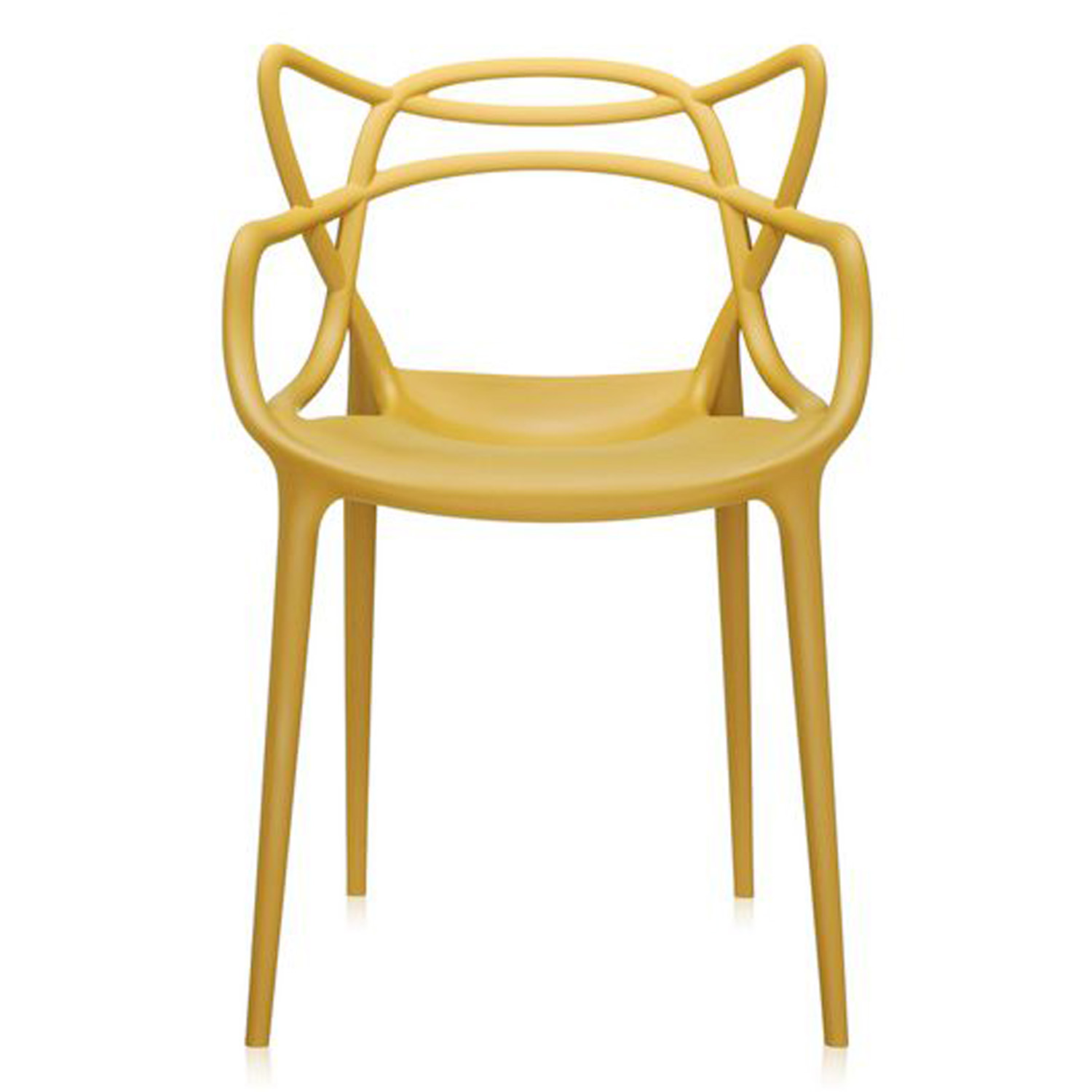 3 Masters Stuhl Kartell vorne senffarbe