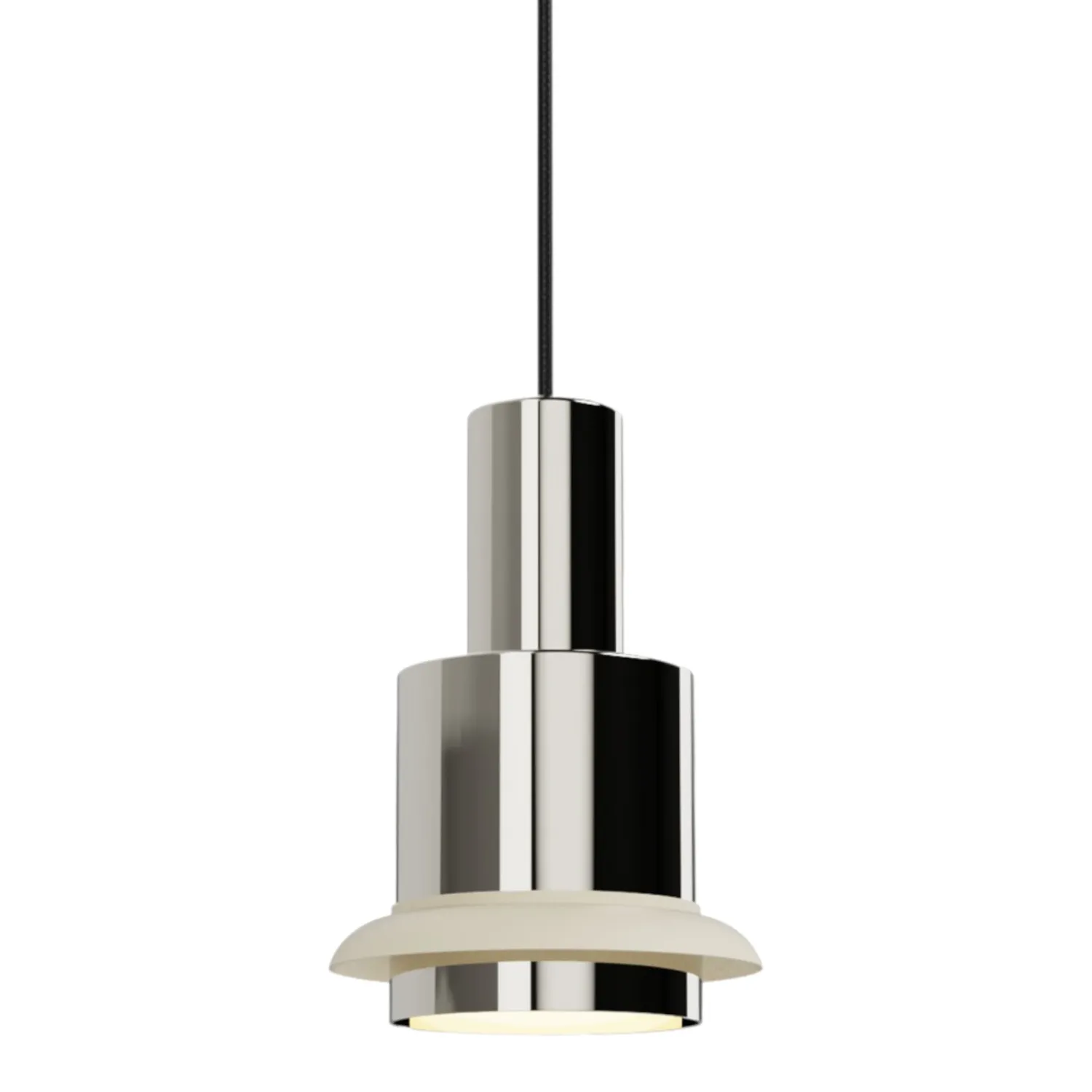 DCW - Chaumont Pendelleuchte Ø 15 cm nickel weiß